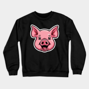 funny pig Crewneck Sweatshirt